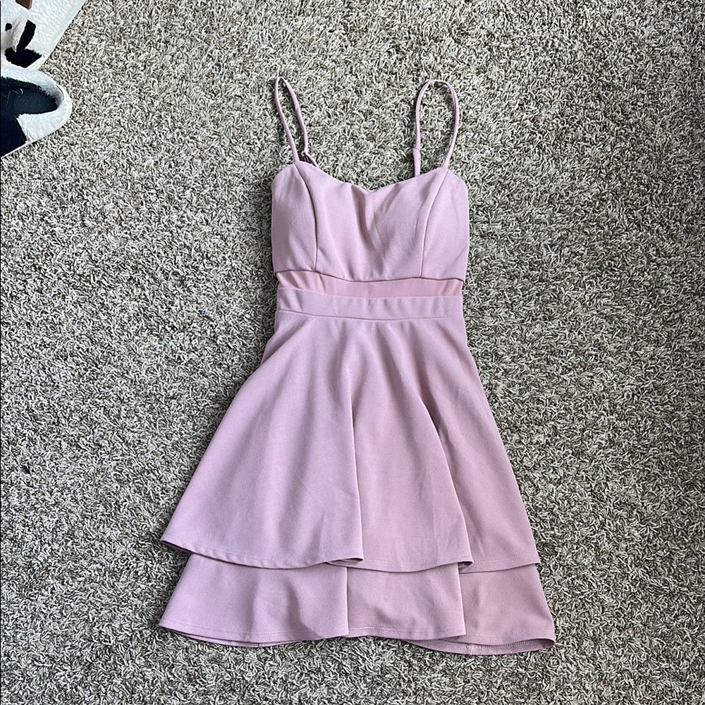 Pink empire dress